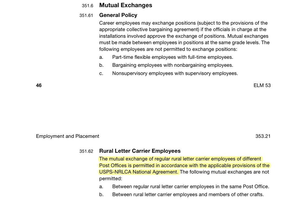 ELM §351.62.png | Rural Mail Talk